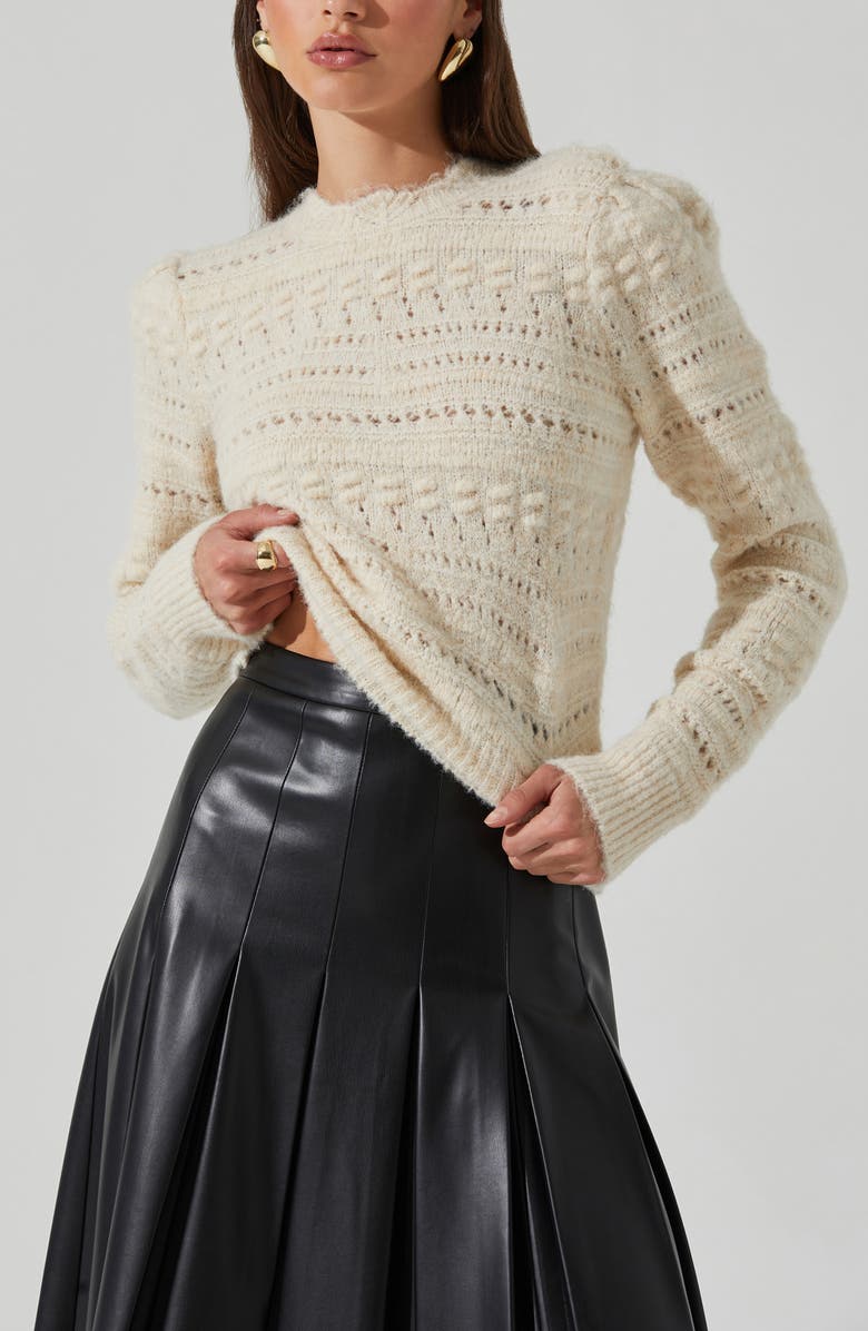 ASTR the Label Pelloni Sweater, Alternate, color, Cream