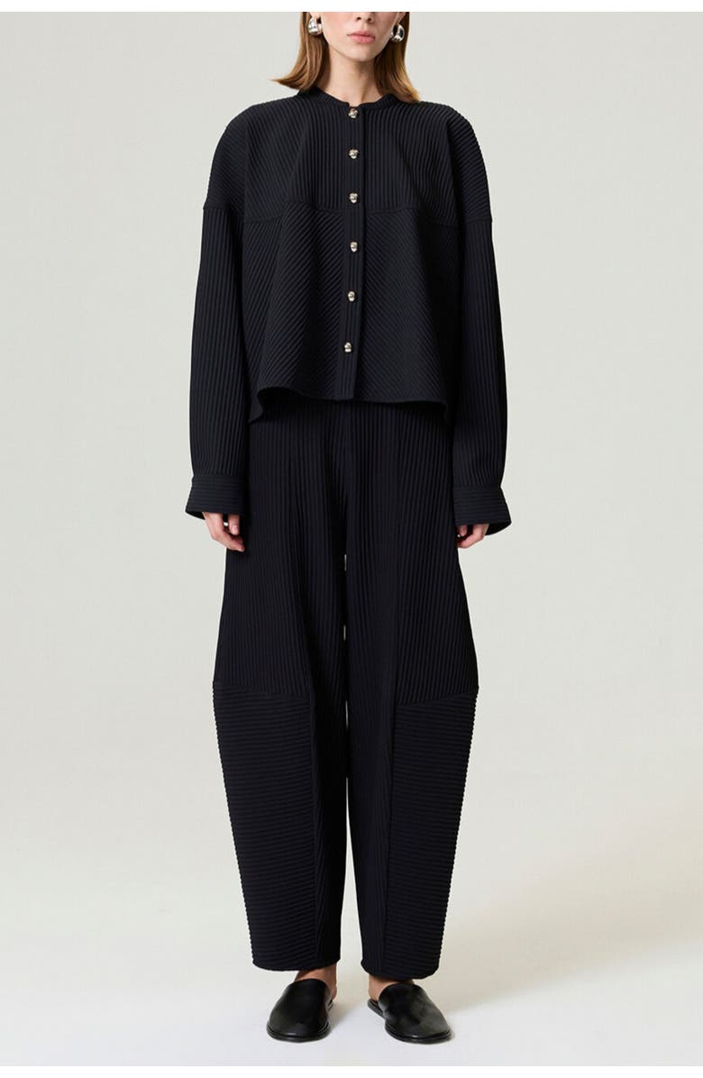 Nocturne Ribbed Detailed Jacket, Alternate, color, Black