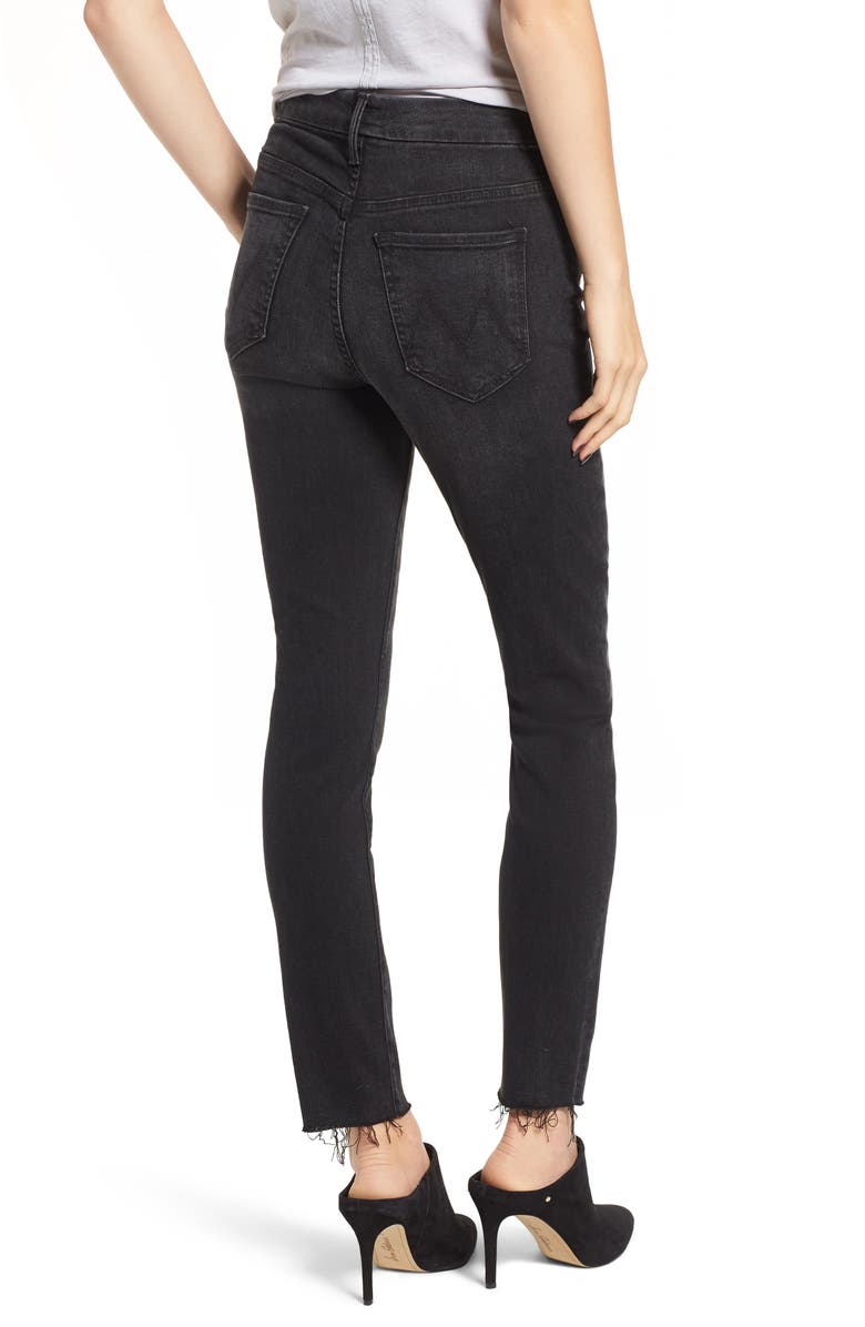 MOTHER The Looker High Waist Frayed Ankle Jeans, Alternate, color,
