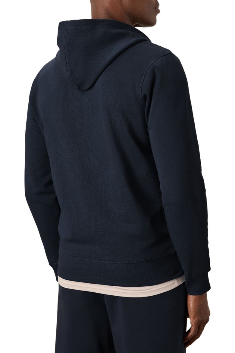 Organic Brushed Fleece Zip Hoodie, Alternate, color, Midnight Blue