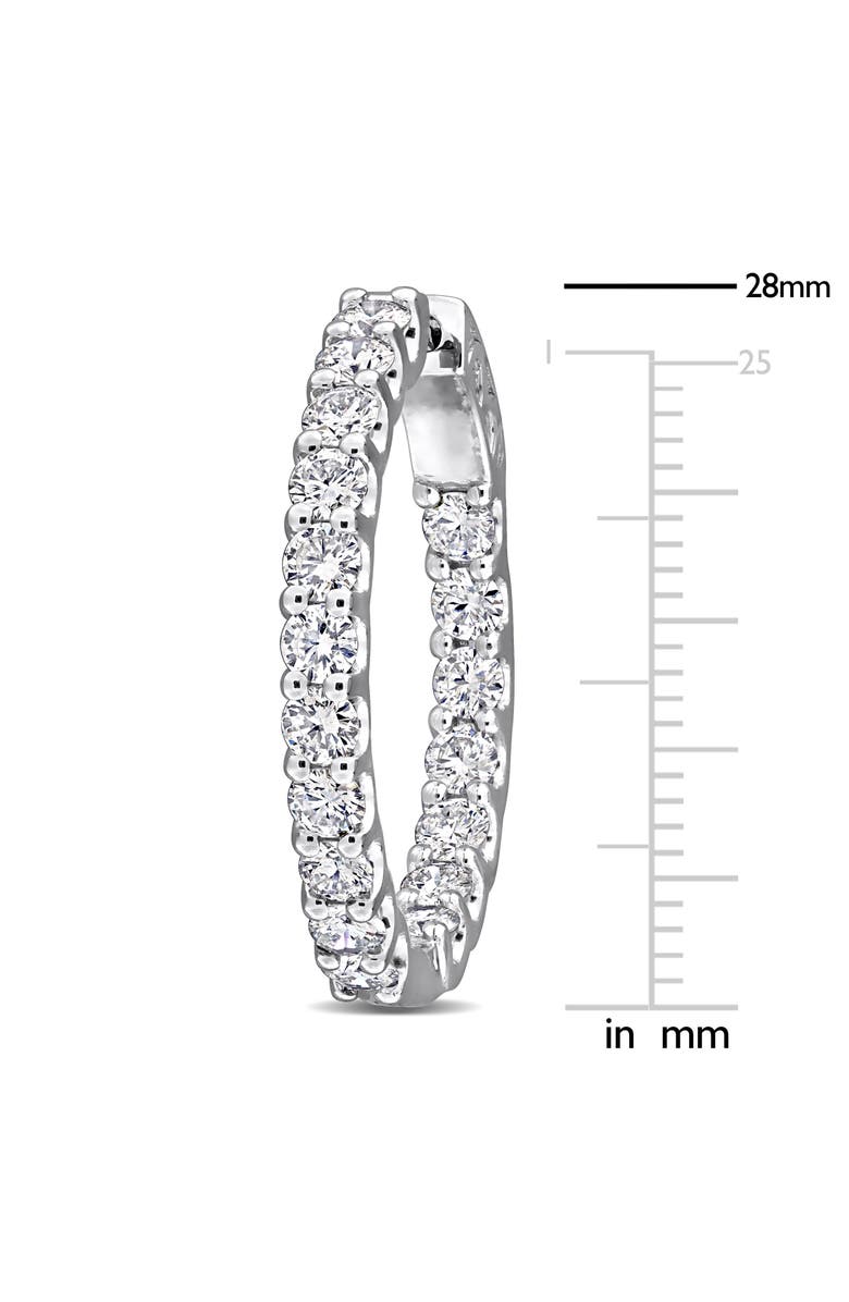 Julianna B. 3 5/8ct. t.w. Lab-Grown Diamond Hoop Earrings 14k, Alternate, color, White Gold