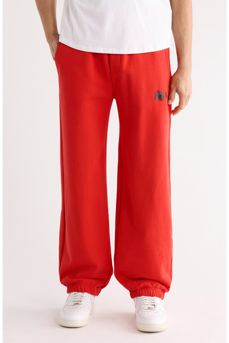 Rafa Fingerprint Logo Sweatpants, Main, color, RED FINGERPRINT LOGO