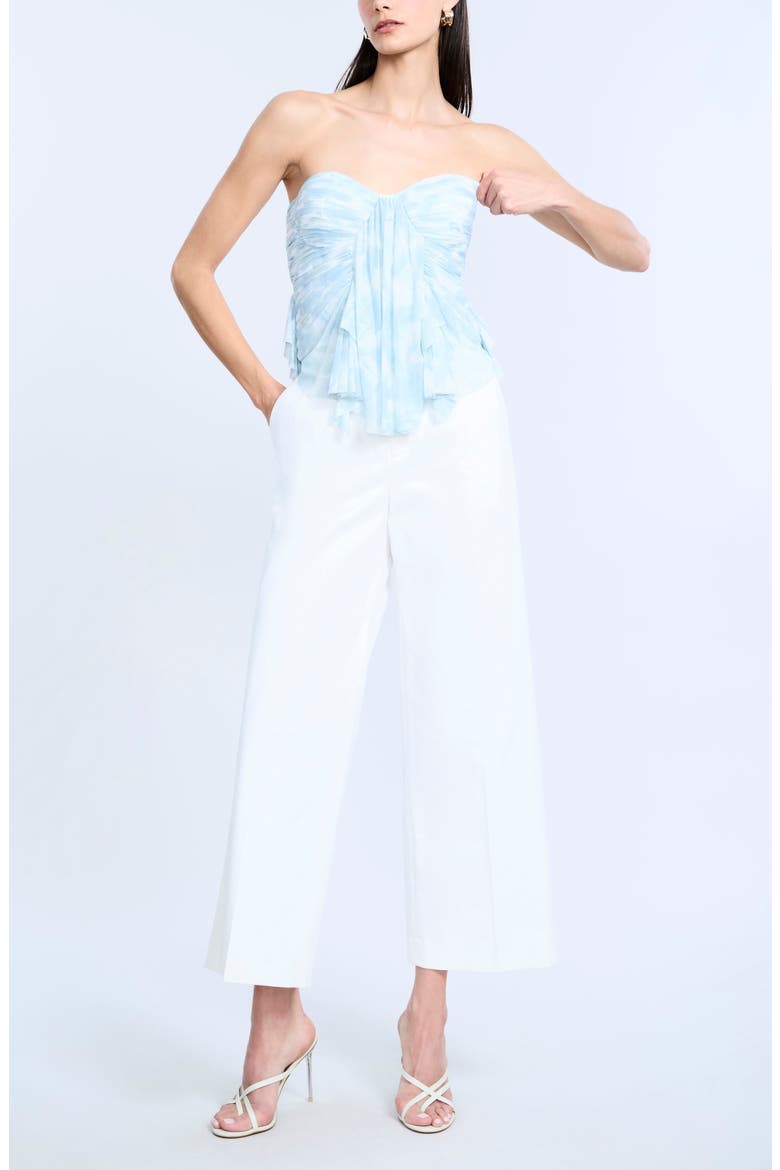 Print Mesh Corset Top, Alternate, color, SKY FLORAL PRINT