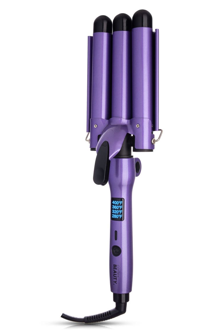 Digital Wave Maker - 1-Inch Foldable Three-Barrel Waver, Alternate, color, PURPLE
