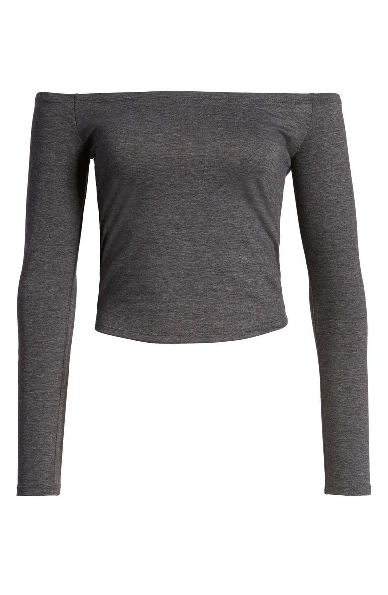 BP. Fitted Off the Shoulder Top, Alternate, color, 