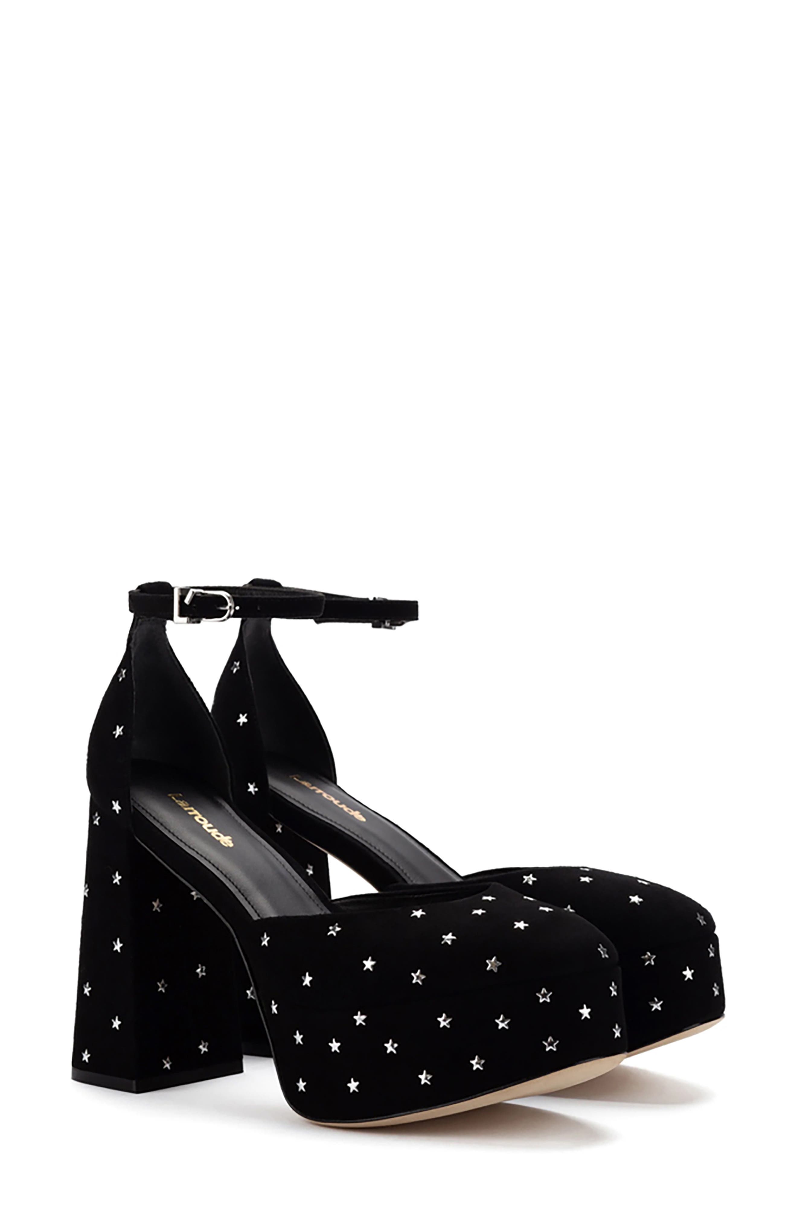 Larroudé Ari Ankle Strap Platform Pump, Main, color, 