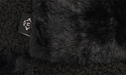Nanette Lepore Faux Fur Mixed Media Bucket Hat In Black