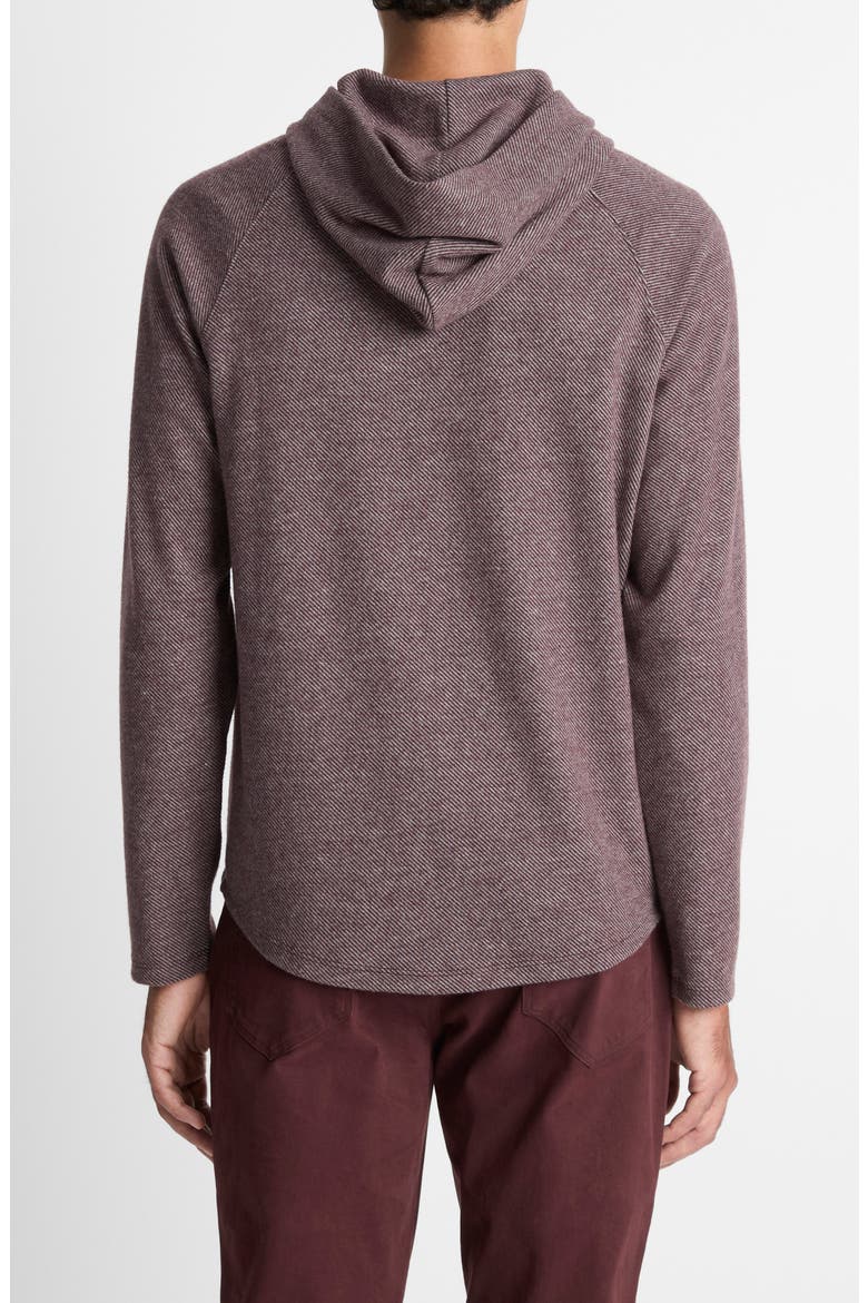 Broken Twill Hoodie, Alternate, color, PORT/HEATHER GREY