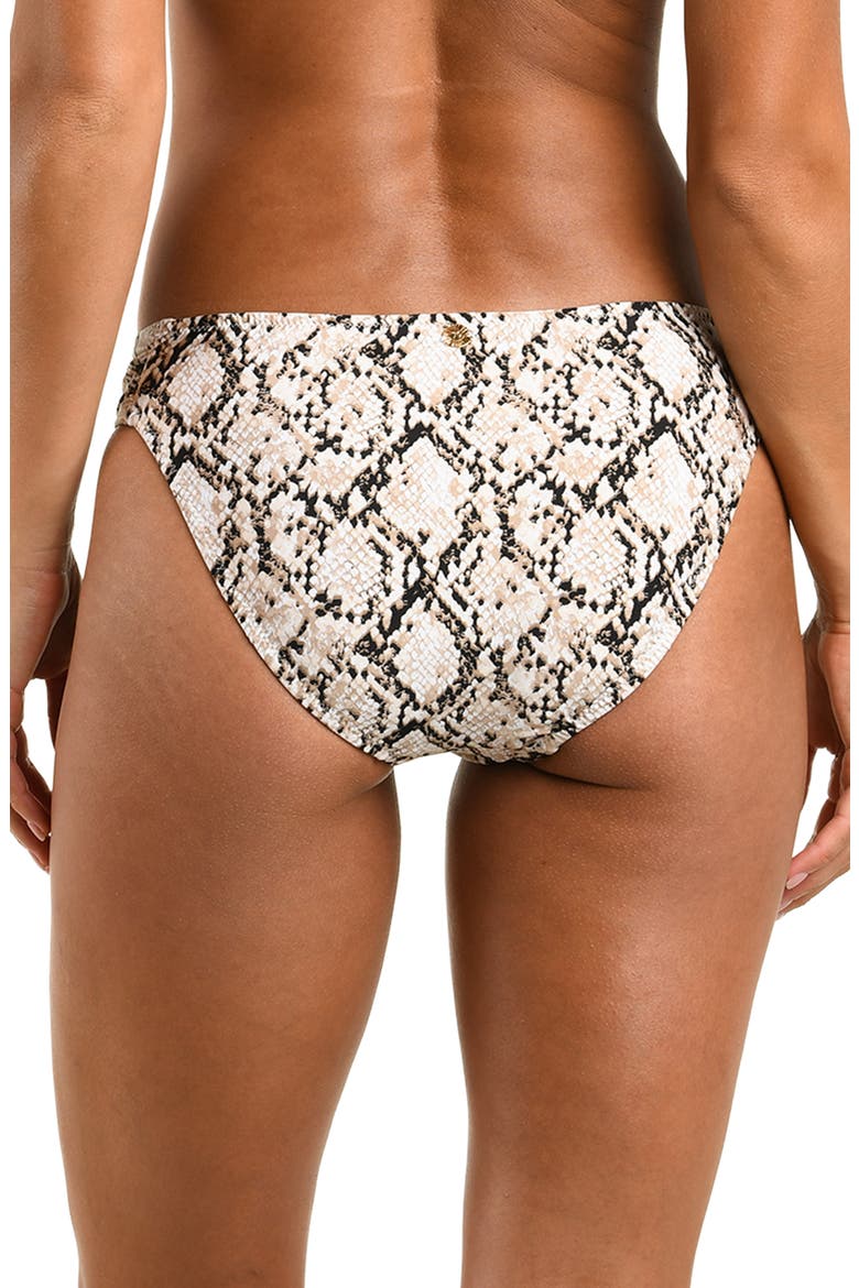 Island Serpent Ruched Moderate Bikini Bottoms, Alternate, color, BEIGE MULTI
