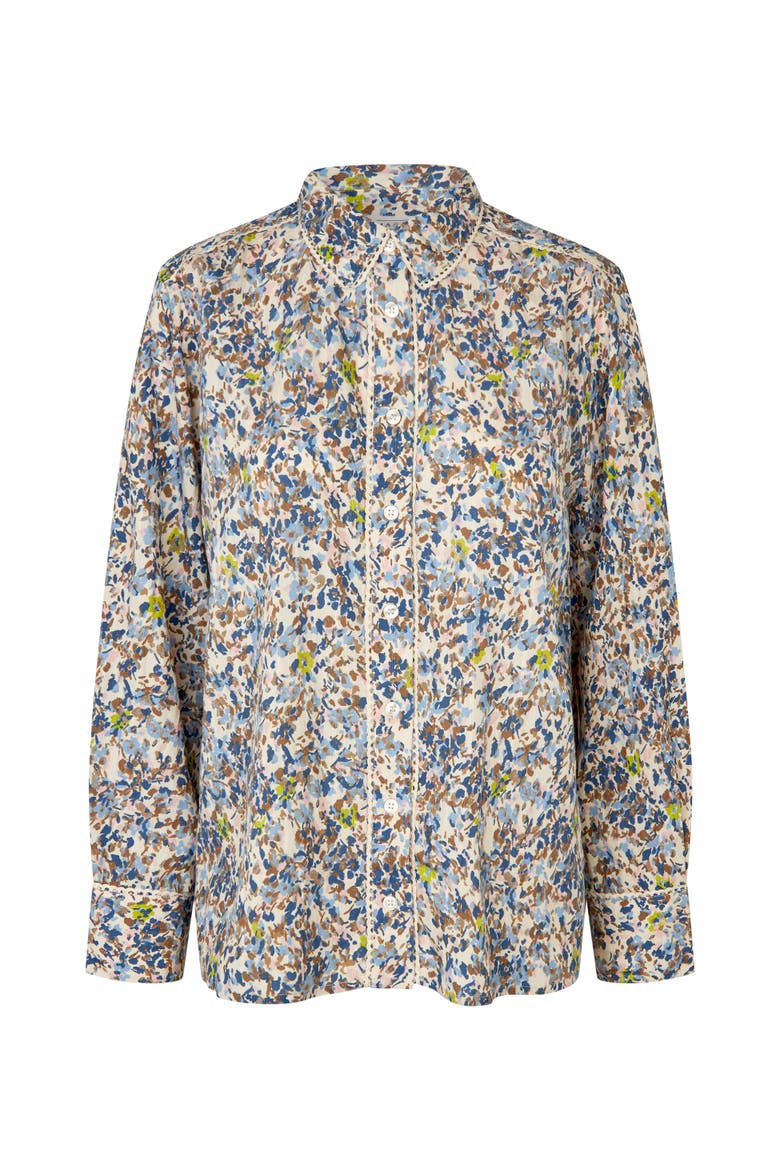 MaIthyria Floral Print Shirt, Alternate, color, Placid Blue