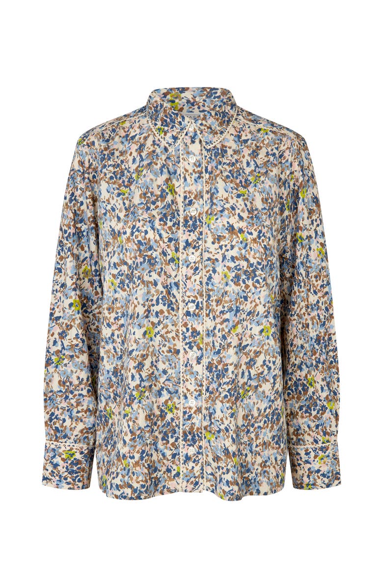 Masai Copenhagen MaIthyria Floral Print Shirt, Alternate, color, Placid Blue