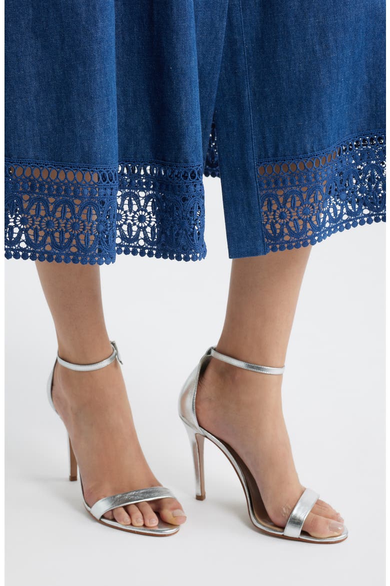 The Laylee Denim Skirt, Alternate, color, DARK DENIM