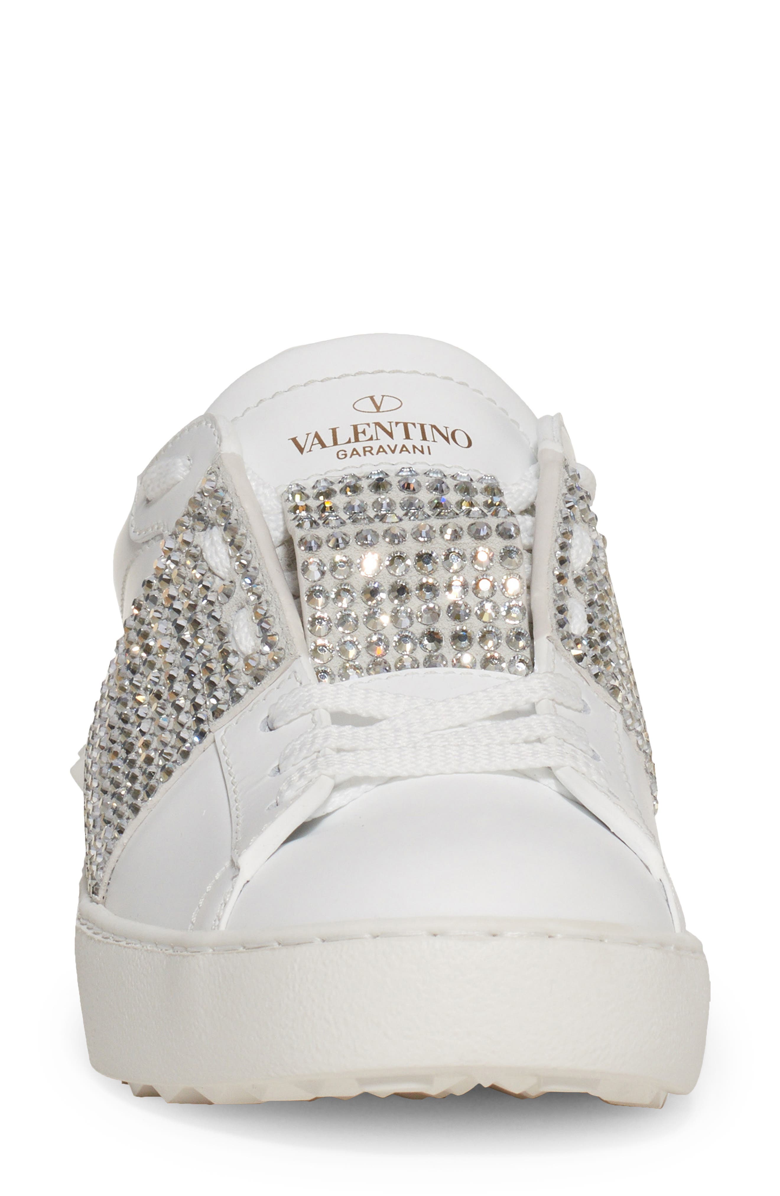 Valentino Garavani Rockstud Crystal Embellished Low Top Sneaker, Alternate, color, 