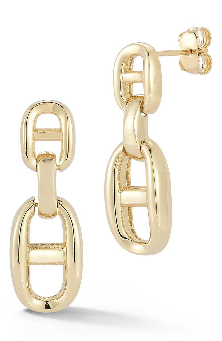 Ember Fine Jewelry 14K Gold Mariner Chain Drop Earrings, Main, color, Gold