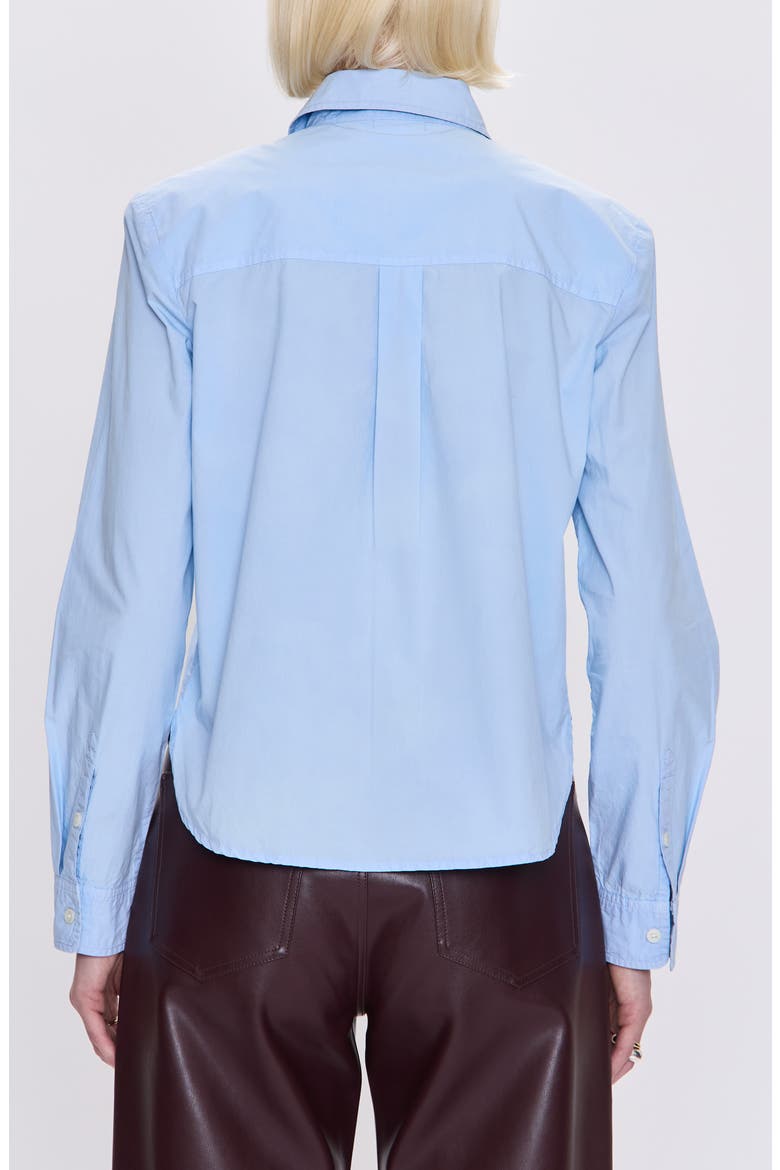 Ines Button-Up Shirt, Alternate, color, CITY BLUE