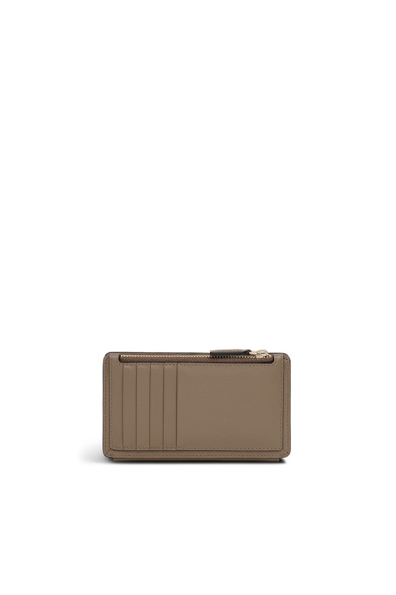 Coin Street - Debossed Medium Ziptop Wallet, Alternate, color, Coffee