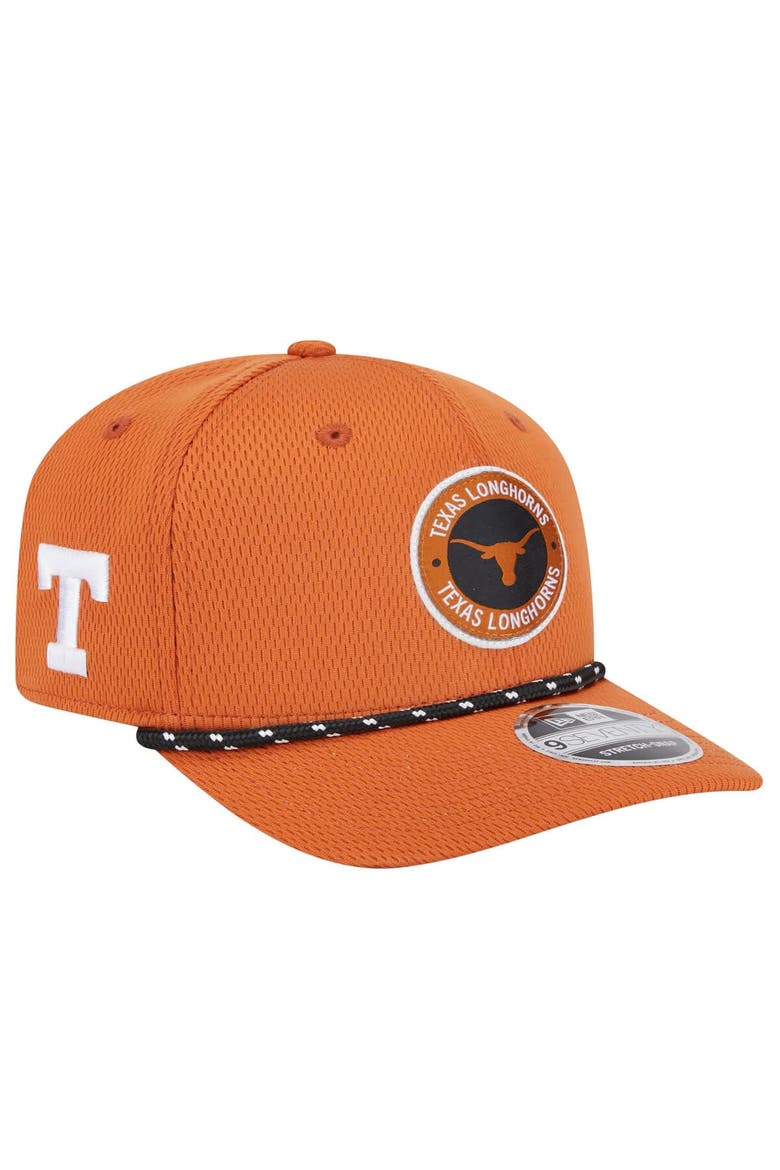Men's New Era Texas Orange Texas Longhorns COOLERA 9SEVENTY Rope Stretch-Snap Hat, Alternate, color, Burnt Orange