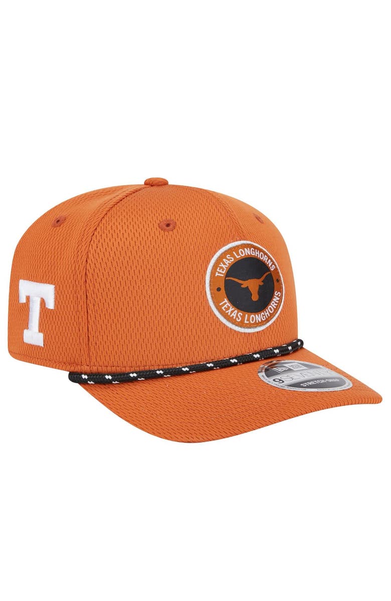 New Era Men's New Era Texas Orange Texas Longhorns COOLERA 9SEVENTY Rope Stretch-Snap Hat, Alternate, color, Burnt Orange