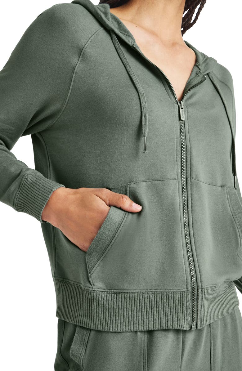 Splendid Supersoft Zip-Up Hoodie, Alternate, color, Soft Olive