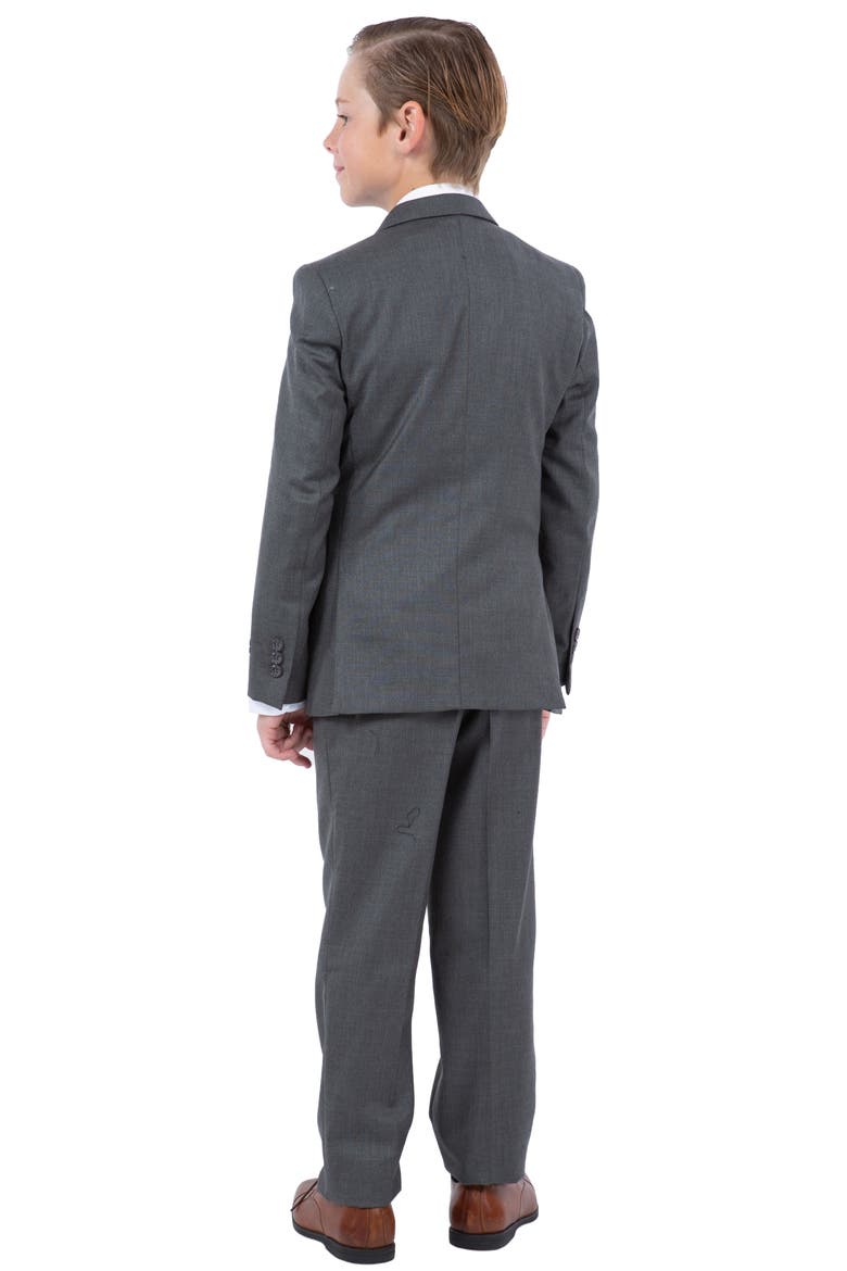 Kids' Grey Five-Piece Sharkskin Suit, Alternate, color, PLATINUM GREY