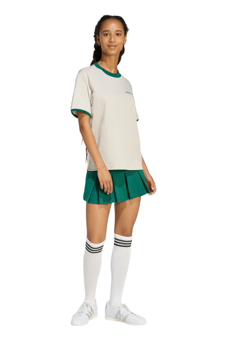 Essentials Colorpop Cotton Ringer T-Shirt, Alternate, color, WONDER ALUMINA/ GREEN