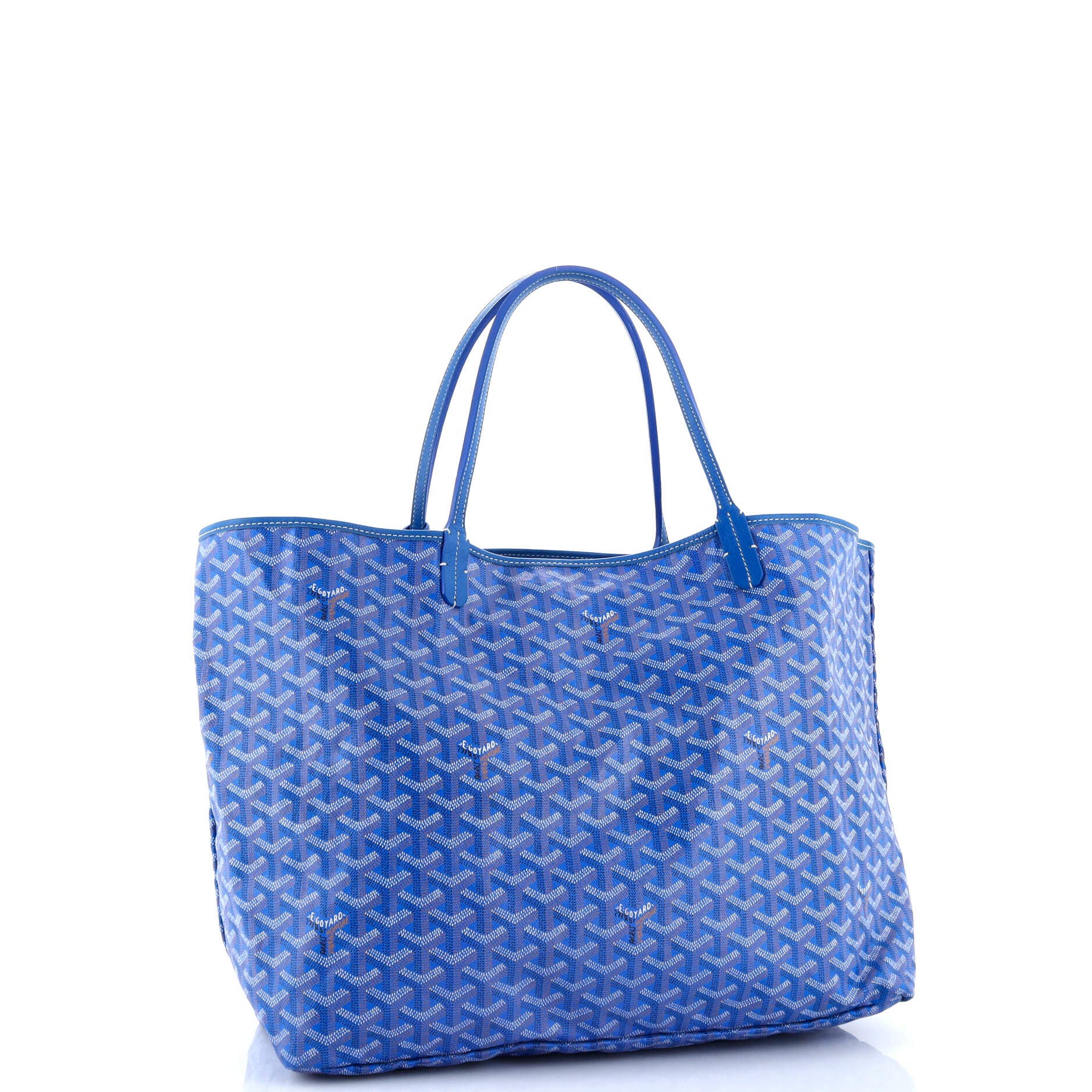 Pre-Owned Goyard Saint Louis Tote Coated Canvas GM, Alternate, color, Blue