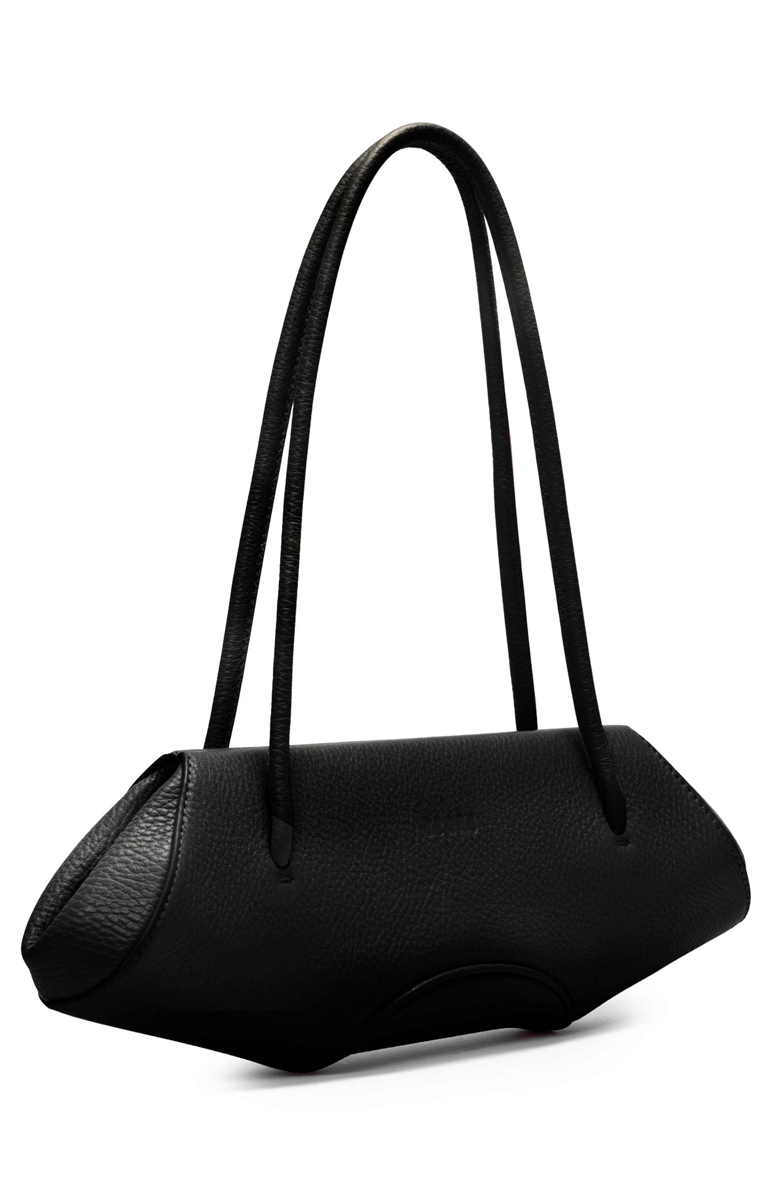 behno Mini Elizabeth Baguette Pebble Leather Shoulder Bag, Alternate, color, 