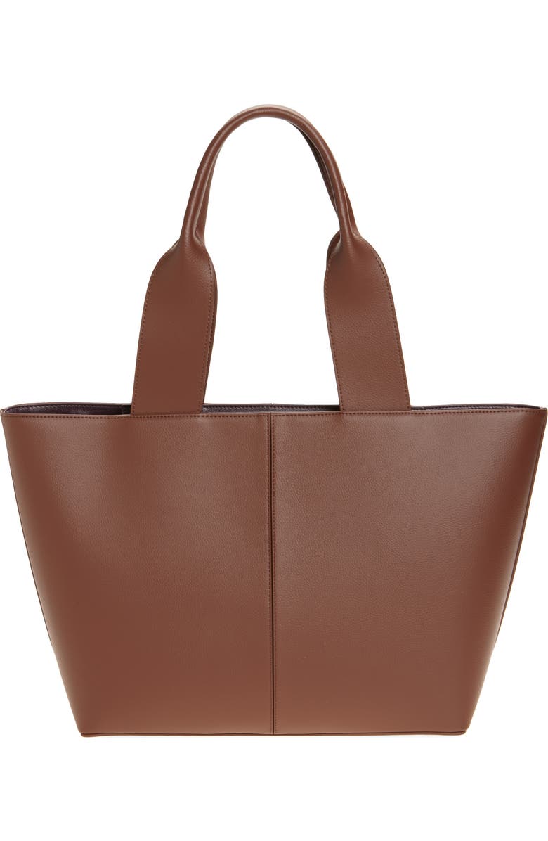 Freja New York Lafayette Faux Leather Tote, Alternate, color, Pecan
