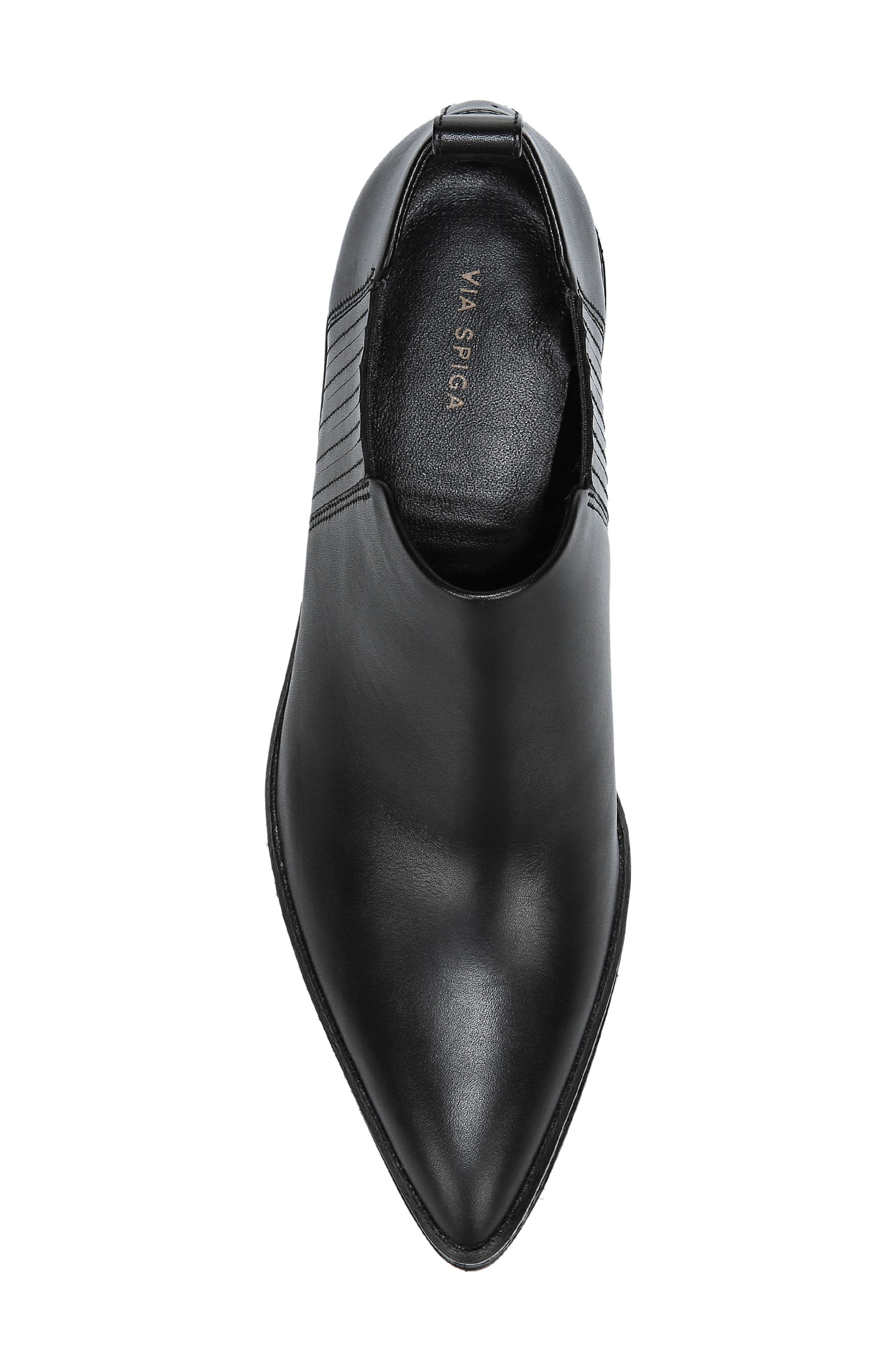 Farly Water Resistant Bootie, Alternate, color, BLACK SMOOTH LEATHER