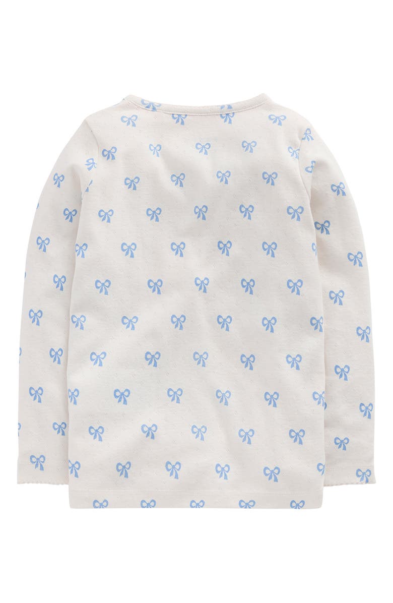 Mini Boden Kids' Bow Print Pointelle T-Shirt, Alternate, color, Tiny Bows