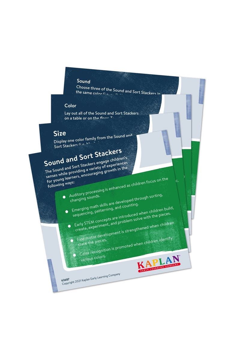 Kaplan Early Learning Company Sound and Sort Stackers - Set of 18, Alternate, color, 