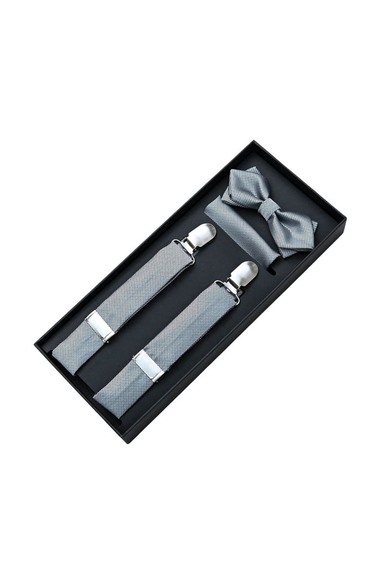 MOUSTACHE Crosshatch Suspender Set, Alternate, color, Silver