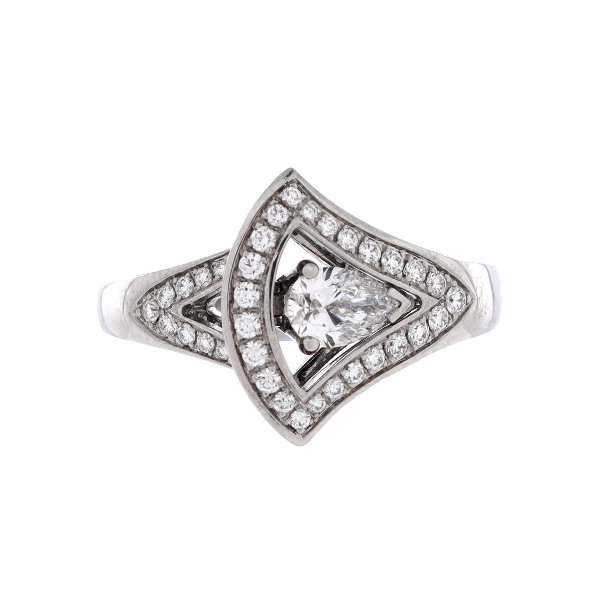 Divas' Dream Openwork Ring 18K White Gold with Diamonds, Main, color, Metallic Gold