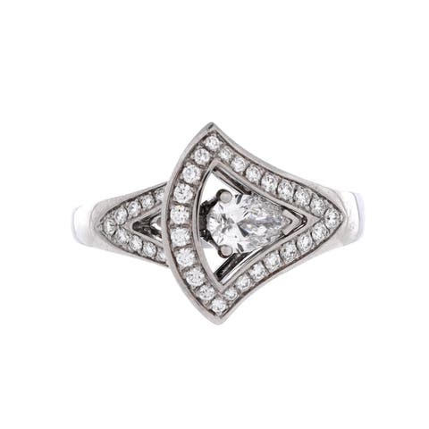 Divas' Dream Openwork Ring 18K White Gold with Diamonds