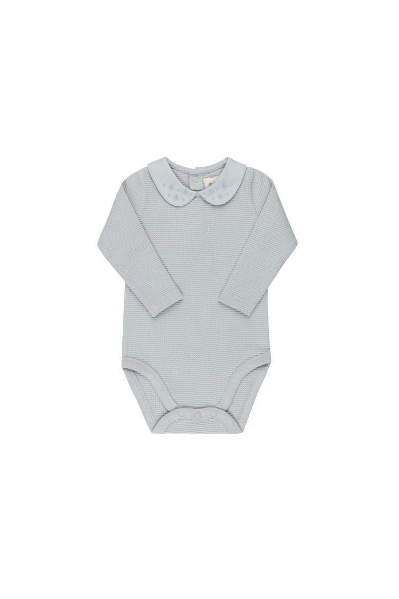 Embroidered Collar Collection - Bodysuit + Overalls + Bonnet, Alternate, color, Blue