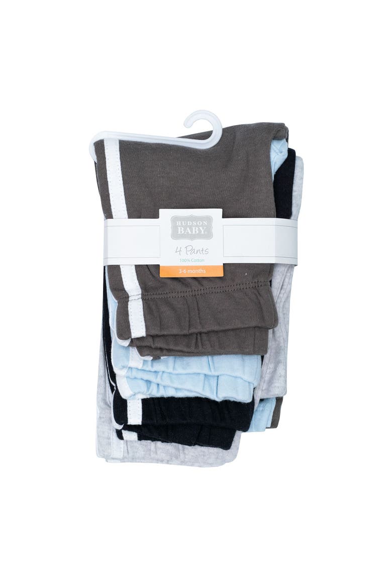 4Pk Cotton Athletic Pants, Alternate, color, Heather Gray Blue