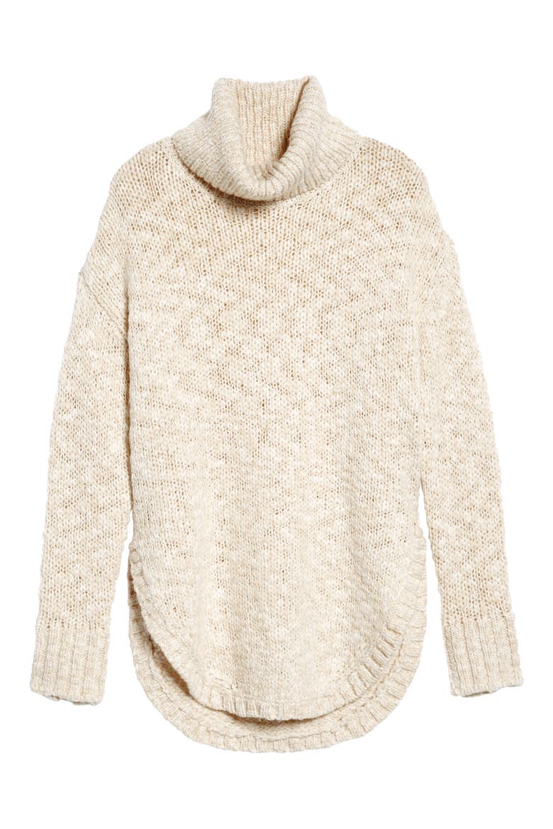 Turtleneck Sweater, Alternate, color, BEIGE BEACH COMBO