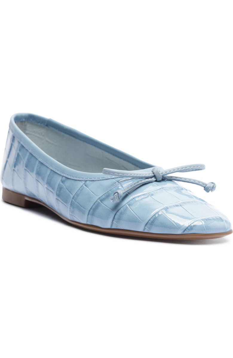 Schutz Arissa Croc Embossed Ballet Flat, Main, color,