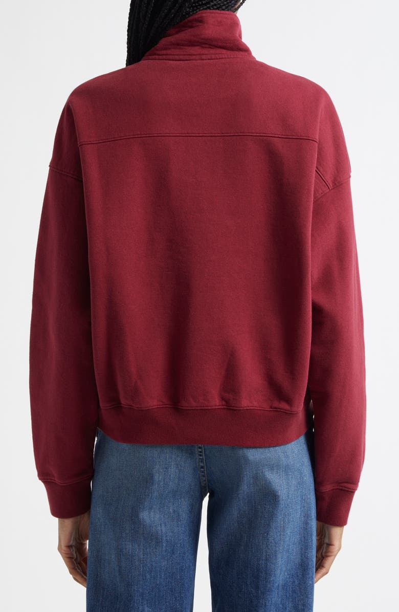 Sporty & Rich x The Carlyle Embroidered Quarter Zip Sweatshirt, Alternate, color, 