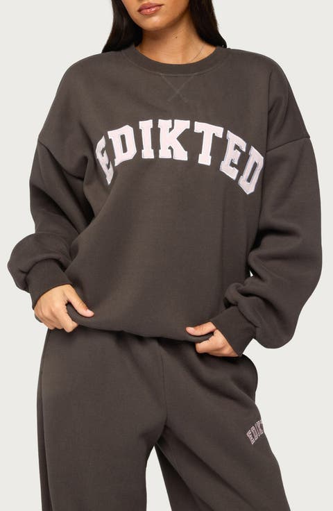 Major Embroidered Logo Cotton Blend Sweatshirt