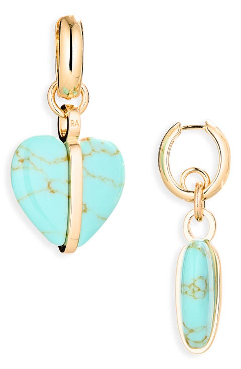 Heart Charm Drop Earrings