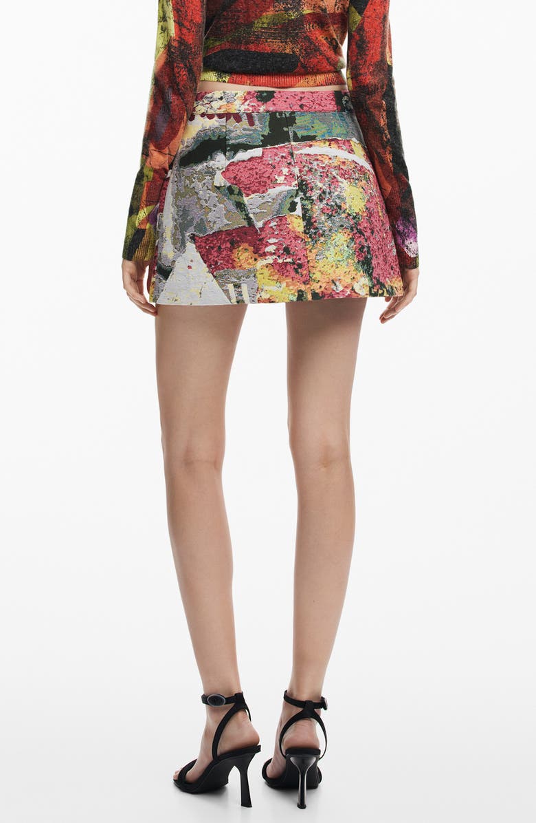 Desigual Fal Poster Lacroix Miniskirt, Alternate, color, 