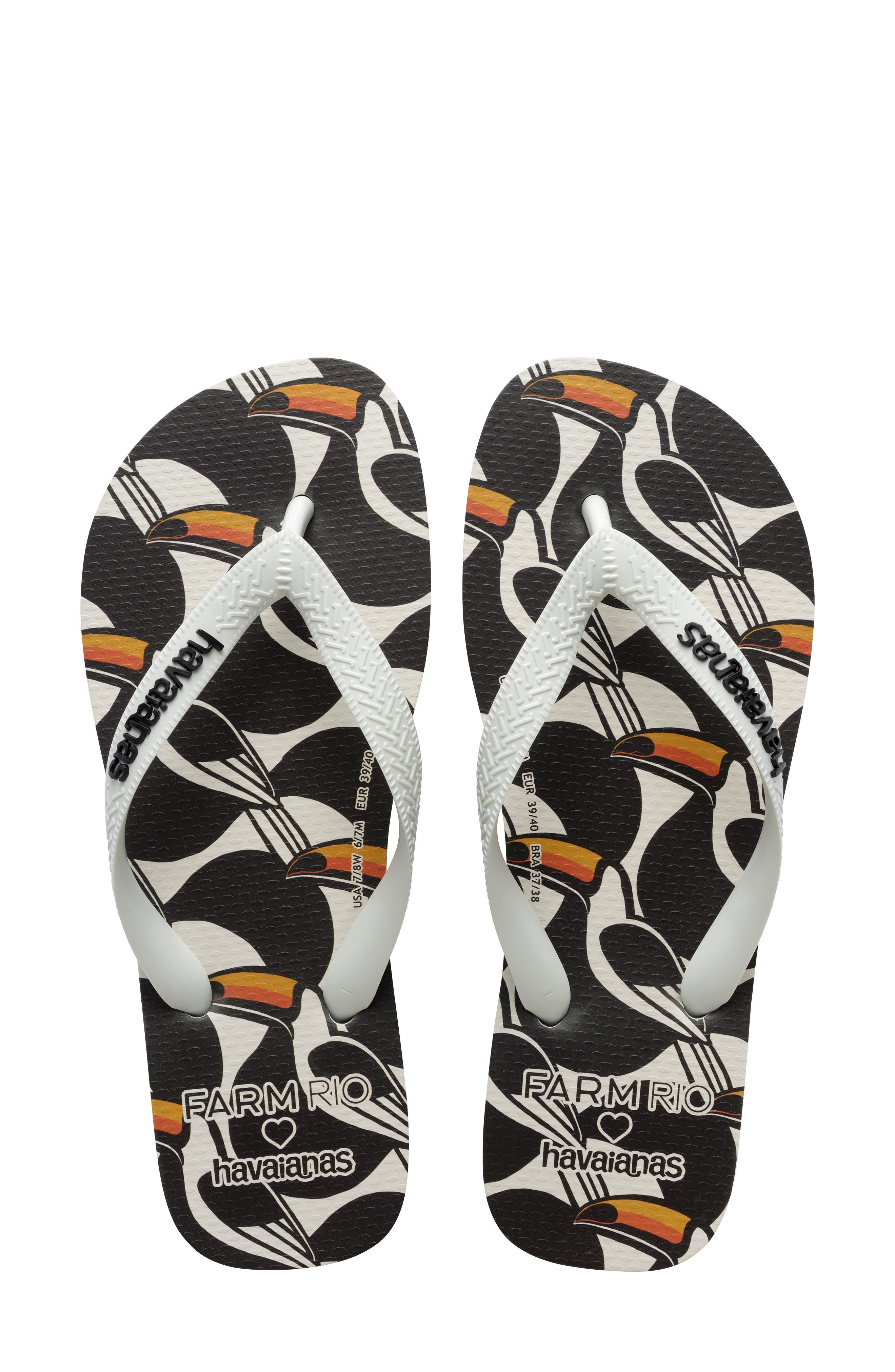 Havaianas x FARM Rio Toucabana Flip Flop, Alternate, color, 