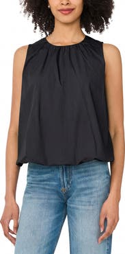 CeCe Cotton Poplin Bubble Top