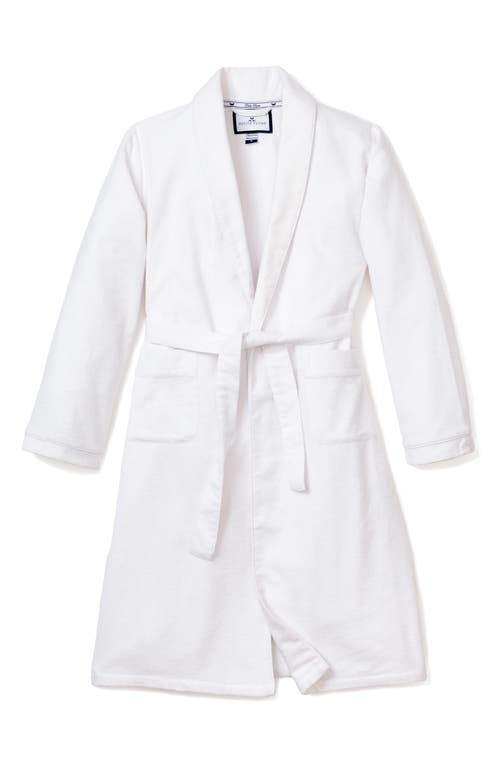 Petite Plume Kids' Flannel Robe In White