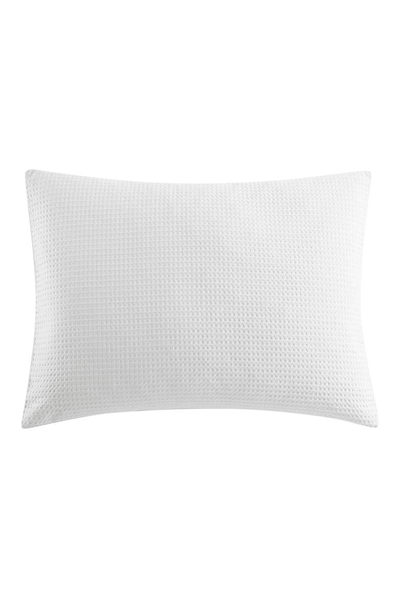 Waffle Piqué Duvet Cover & Shams Set, Alternate, color, CHALK
