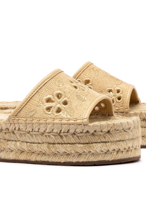 Larroude Larroudé Letizia Espadrille Flatform In Nude