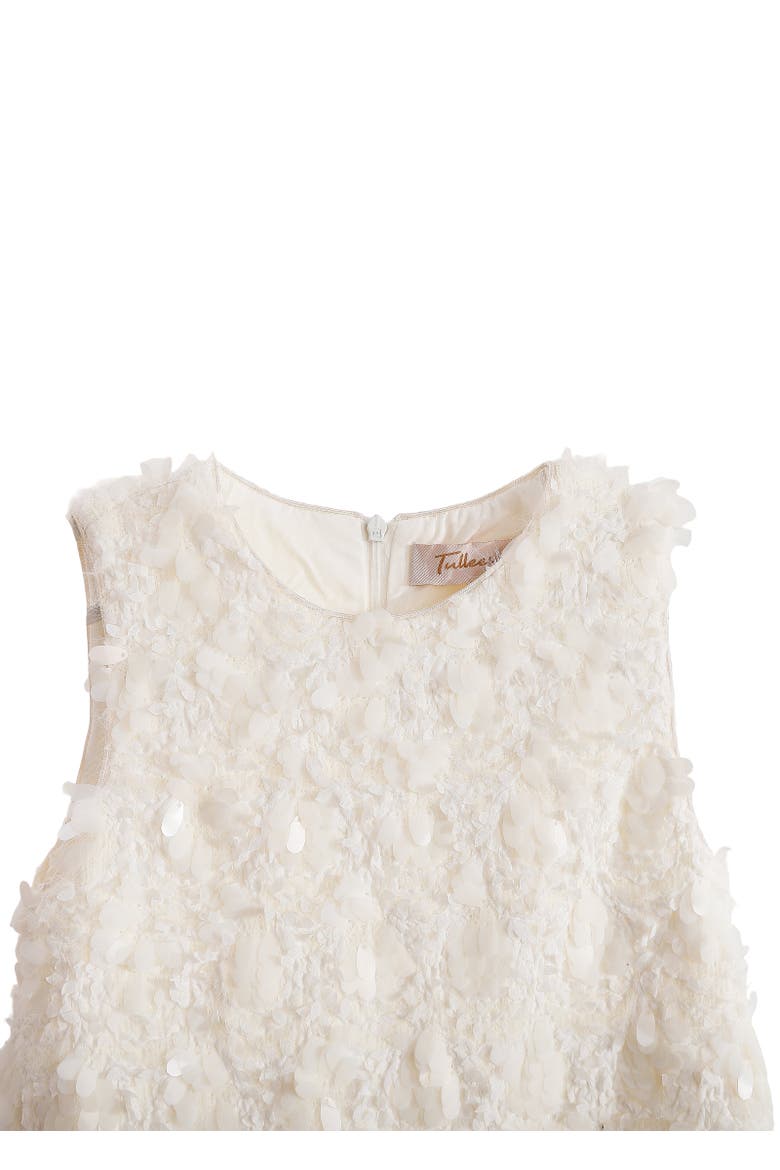 Whispered Petal Mini Dress, Alternate, color, Cream