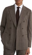 Reiss Penso Double Breasted Plaid Sport Coat