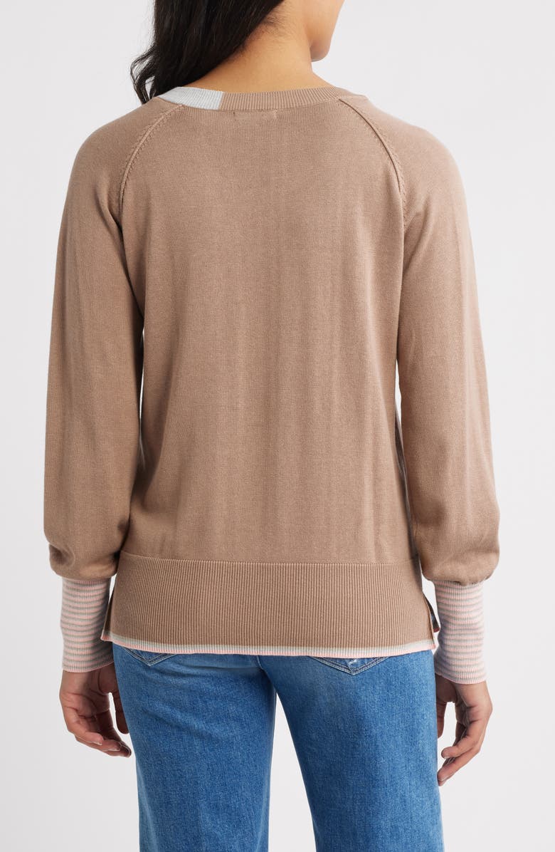Hatley Cary V-Neck Sweater, Alternate, color, Taupe